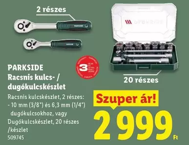 Racsnis kulcs- / dugókulcs készlet