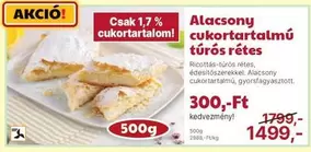 Alacsony cukortartalmú túrós rétes