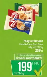 croissant Kakaókrémes, Oreo, Epres