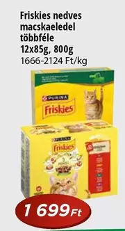 nedves macskaeledel többféle 12x85g, 800g 1666-2124 Ft/kg