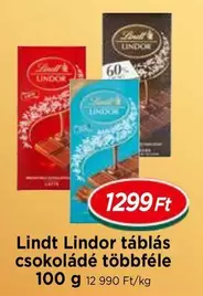 Lindor táblás csokoládé