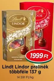 Lindor pralinék többféle