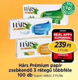 Prémium papír zsebkendő