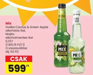 Apple - Vodka Cactus & Green , Mojito alkoholmentes ital