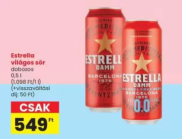 világos sör dobozos