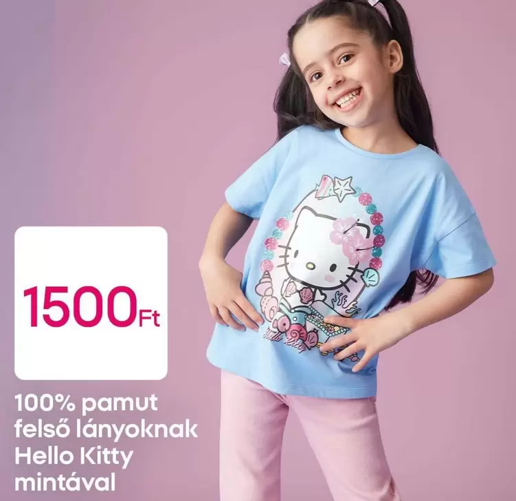 Hello Kitty - felső lánynak mintával