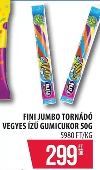 TORNÁDÓ VEGYES ÍZŰ GUMICUKOR 50G