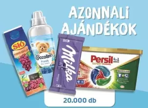 Sió Grape Juice, Coccolino Fresh Fabric Softener, Milka Chocolate, Persil Laundry Detergent
