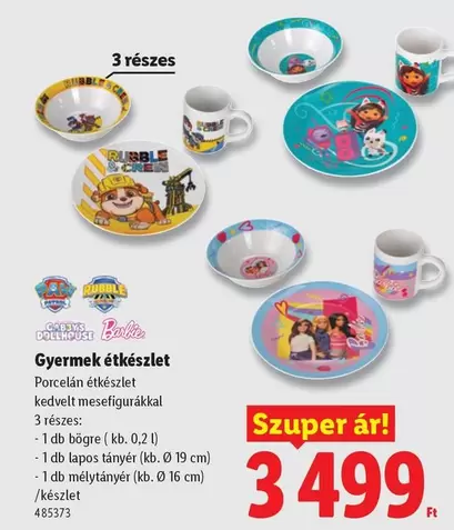 Barbie - Gyermek étkészlet
