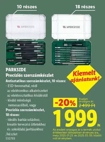 Volt - Precíziós szerszámkészlet, 10 részes / 18 részes