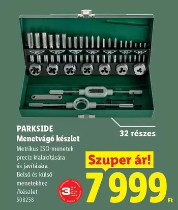 Menetvágó készlet Metrikus ISO-menetek precíz kialakítására és javítására Belső és külső menetekhez 508258