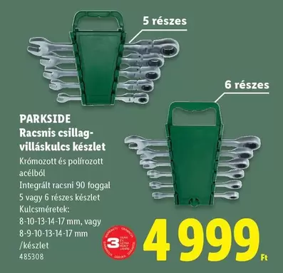 Racsnis csillag-villás kulcs készlet 485308