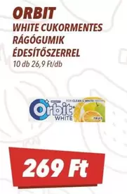 WHITE CUKORMENTES RÁGÓGUMIK ÉDESÍTŐSZERREL