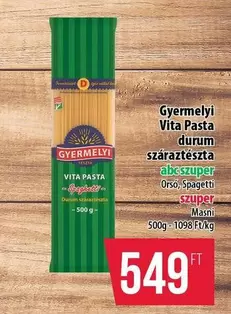 Vita Pasta durum száráztészt
Orsó, Spaghetti