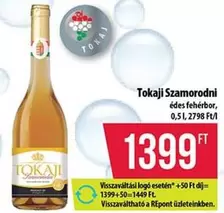 Tokaji Szamorodni édes fehérbor