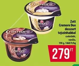 Cremore Duo desszert tejszínhabbal