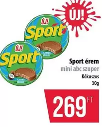 Sport érem mini abc szuper Kókuszos