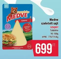 Medve szeletelt sajt