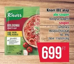Xxl - XXL alap Bolognai spagetti szuper Mexikói Chilis bab