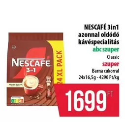 3in1 azonnal oldódó kávéspecialitás