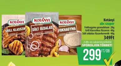 abc szuper fokhagyma granulátum, Grill klasszikus fűszerkeverék, Sült oldalas fűszerkeverék