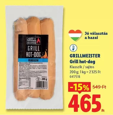 Grill hot-dog Klasszik