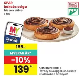 kakaós csiga frissen sütve