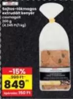sajtos-tökmagos extrudált kenyér