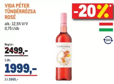 VIDA PÉTER TÜNDÉRRÓZSA ROSÉ