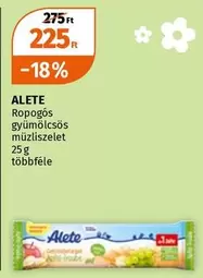 Ropogós gyümölcsös müzliszelet
