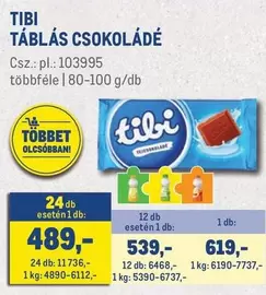 TÁBLÁS CSOKOLÁDÉ Cs.sz.: pl.: 103995