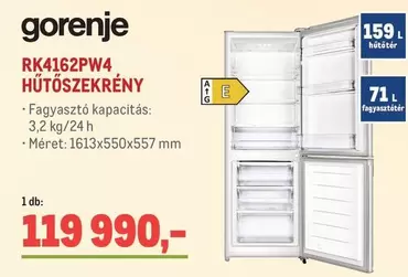 Gorenje - RK4162PW4 Hűtőszekrény