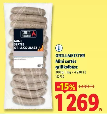 Mini sertés grillkolbász