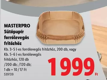 Sütőpapír forrólevegős fritőzhöz