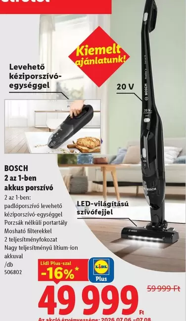 Bosch - 2 az 1-ben akkus porszívó