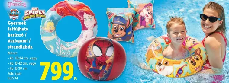 Disney - Gyermek felfujhato kariszáb / úszógumi / strandlabda