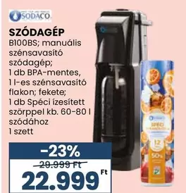 SZÓDAGÉP B100BS; manuális szénsavasító