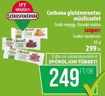 Cerbona gluténmentes müzliszelet
