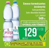 Emese természetes ásványvíz