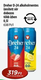 Dreher D-24 alkoholmentes ízesített sör
