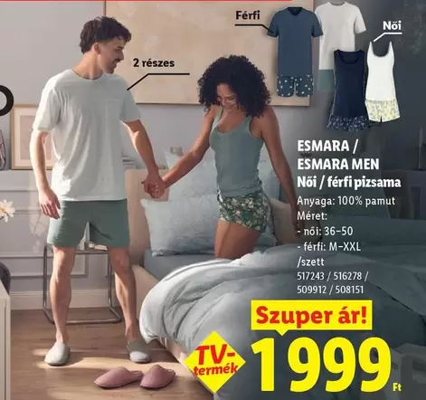 ESMARA / ESMARA MEN Női / férfi pizsama