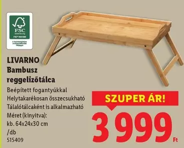 Bambusz reggelizőtálca