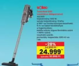 turbó 600 vezeték nélküli porszívó A2C600