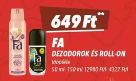 DEZODOROK ÉS ROLL-ON