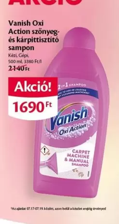 Oxi Action szőnyegtisztító sampon