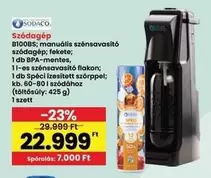 Szódagép B100BS, manuális szénsavhasító szódagép