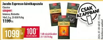 Espresso kávékapszula Classico