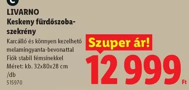 Keskeny fürdőszoba-szekrény