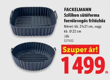 Szilikon sütőforma forrólevegős fritőzhöz