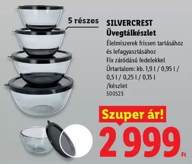 Üvegtálkészlet